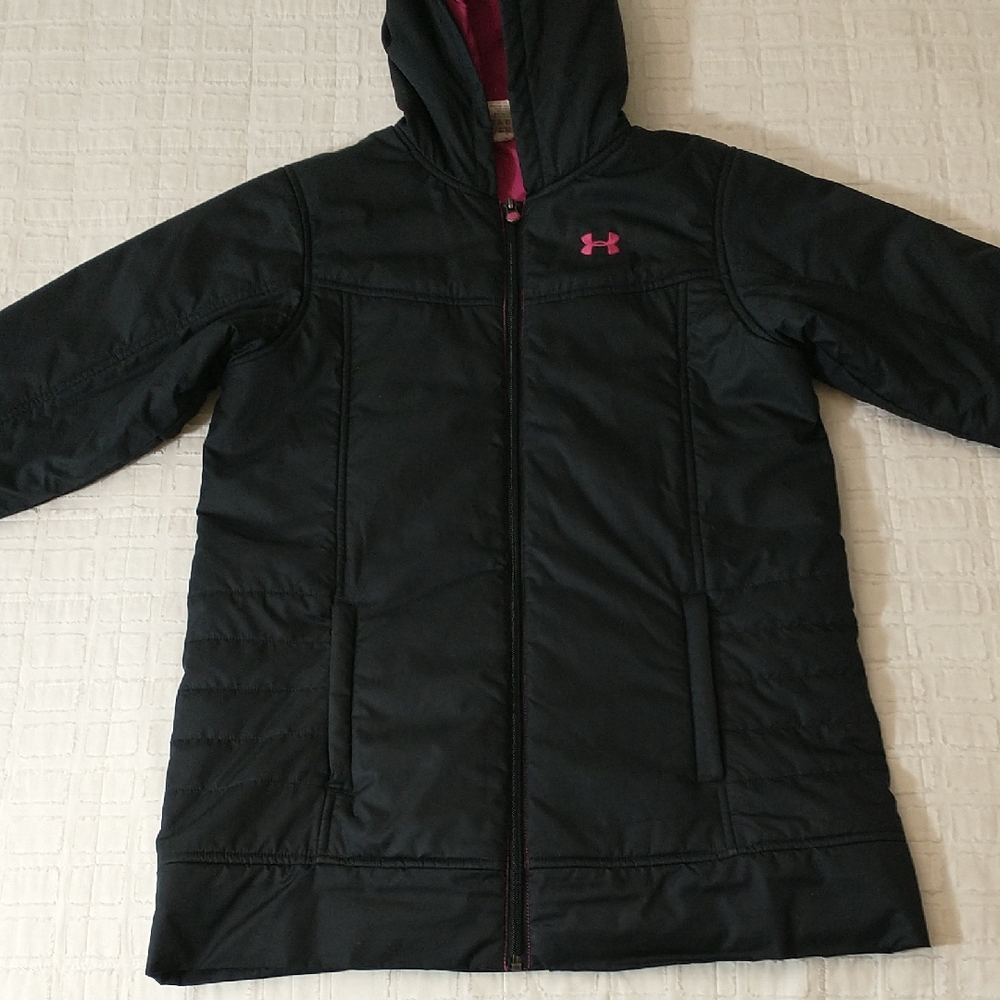 Under Armor Winter‎ Coat, Women's Size Small, Pink And Black, Athletic